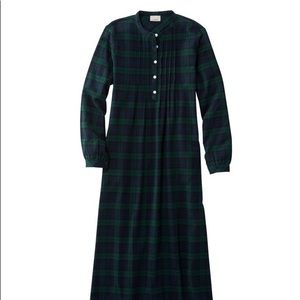 L.L. Bean Plaid Flannel Nightgown